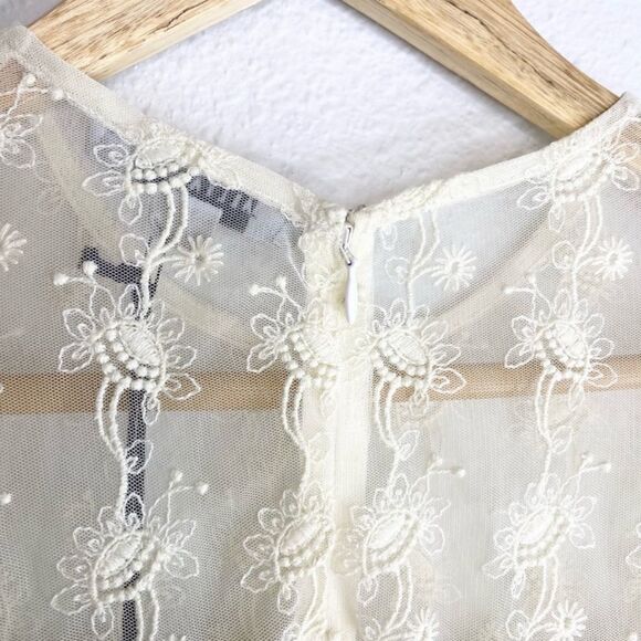 All Saints Henrietta Ruffle Dress In Vintage White - Picture 5 of 13